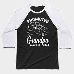 Promoted to Grandpa Again 2024 Baseball T-Shirt